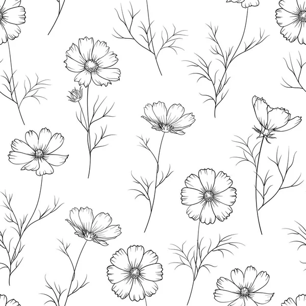 Motif Floral Sans Couture Vecteur Botanique — Image vectorielle