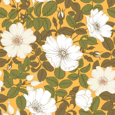 Gül desenli sorunsuz çiçek desenli.