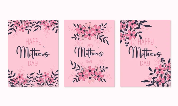 Happy Mothers Day Lettering Handmade Calligraphy Vector Illustration Mothers Day — Stockvektor