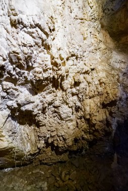 amazing rock wall at the ursus cave, romania. beautiful nature background