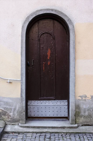 Porta Velha Fachada Vintage Elemento Arquitectónico — Fotografia de Stock