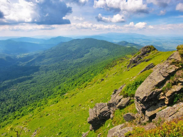 Nature Landscape Mountains Carpathian Watershed Ridge Summer Sunny Weather — Stock Photo, Image