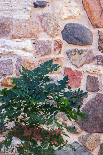 Vintage Stone Wall Grunge Architectural Background — Foto de Stock