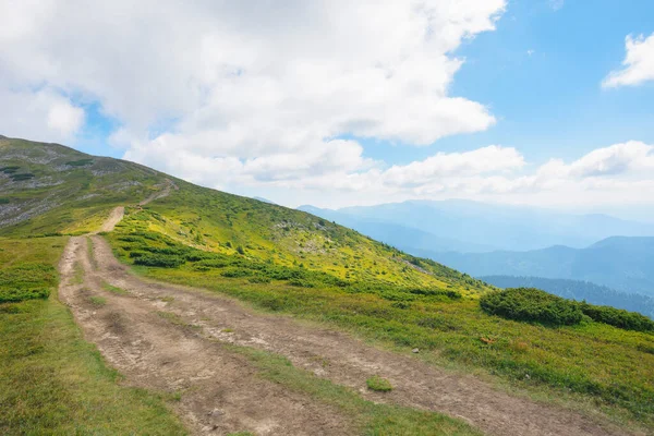 Hiking Trail Carpathian Mountains Summer Nature Scenery Beautiful Views Open — Stock Photo, Image