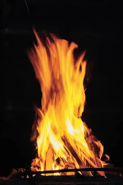 Membakar Perapian Panas Latar Belakang Api Tinggi Memasak Dengan Konsep — Stok Foto