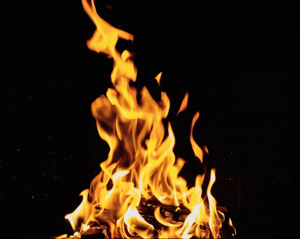 Värme Och Brandenergi Strukturerade Lågor Öppen Spis Varm Temperatur — Stockfoto