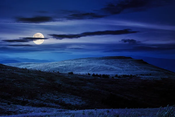 Rolling Hills Slopes High Mountains Night Beautiful Countryside Scenery Full — Stock Photo, Image