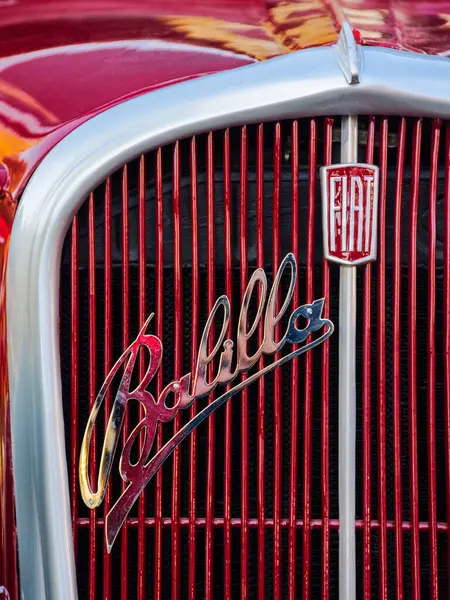 Uzhgorod Ukrajna Okt 2021 Egy Piros Fiat 508 Balilla Oldtimer — Stock Fotó