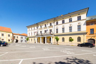 levoca, presov, slovakya - 28 Ağustos 2016: eski güçlendirilmiş şehrin tarihi merkezi. popüler seyahat hedefi