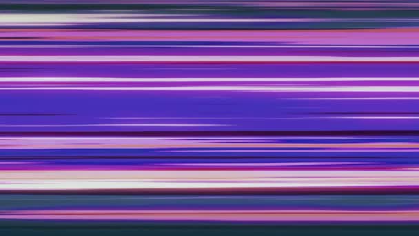 アニメのスピードライン 高速ネオン輝く線は紫ピンクとクールな青の色で縞 — ストック動画