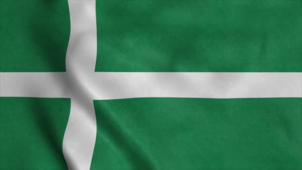 Flaga Szkocji Barra Falująca Wietrze Realistyczne Tło — Wideo stockowe