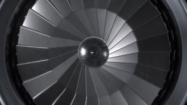 Uçak türbini. Jet motoru. Havacılık kavramı.
