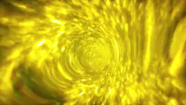 Neon Gele Stroom Vliegen Door Universum Lichtsnelheid Tunnel — Stockvideo