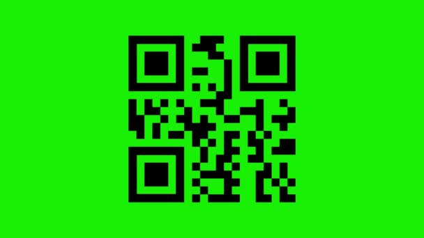 Последовательность Кодов Зеленом Фоне Код Сканируется Красным Лазером — стоковое видео