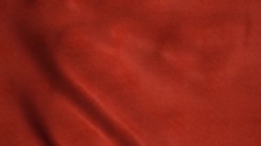 Kırmızı sallanan kumaş hareket halinde. Soyut dalgalı ipek tekstil geçiş 3d animasyonu.