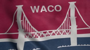 Waco bayrağı, Teksas ilçe merkezi, Amerika Birleşik Devletleri.