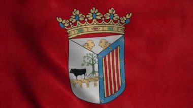 Salamanca bayrağı sallıyor. İspanya 'nın bölgeleri ve şehirleri. Arkaplan kullanımı için mükemmel.