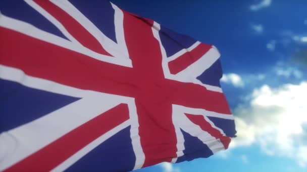 Bandera Nacional Del Reino Unido Bandera Del Reino Unido Gran — Vídeos de Stock