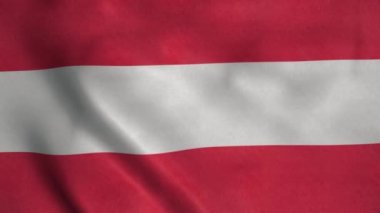 Avusturya ulusal bayrağı rüzgarda dalgalanıyor. Avusturya siyaseti ve haberleri.