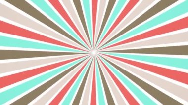 Retro güneş patlaması animasyon arka planı. Kusursuz retro döngülü pop sanat çizgi film arkaplanı.