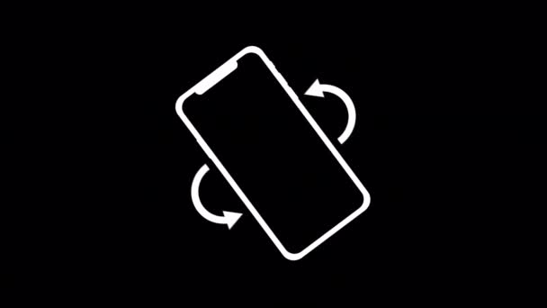 Telefoonrotatie Van Verticaal Naar Horizontaal Omgekeerd Draai Draai Apparaat Smartphone — Stockvideo