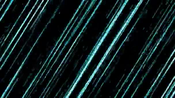 对角线模拟速度线以Anime风格的运动条纹 黑色背景上的蓝色 — 图库视频影像