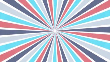 Retro güneş patlaması animasyon arka planı. Kusursuz retro döngülü pop sanat çizgi film arkaplanı.