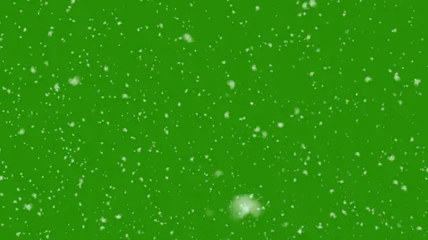 Realistic snow falling on a green screen background. Winter snow effect. 3d illustration.