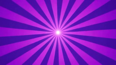 Dönen mor pembe güneş patlaması retro ışınları. Mor döngülü soyut arkaplan.