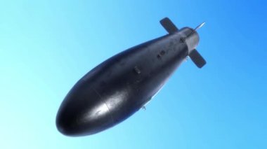 Üzerinde Suudi Arabistan bayrağı olan bulutlara düşen büyük bir roket bombası..