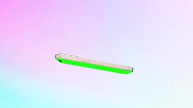 Yeşil ekranlı akıllı telefon ve takip için işaretler - telefon dönüşleri ve yatay konumlara dikey hareketler.