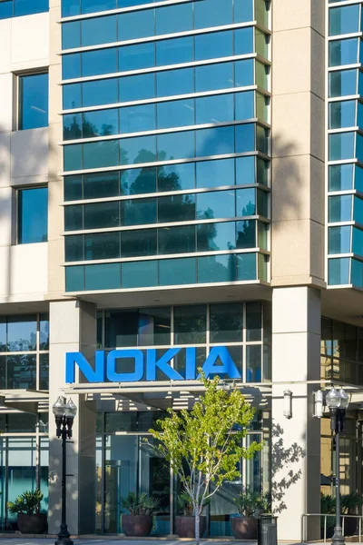 Sunnyvale Eua Julho 2017 Nokia Corporate Building Exterior Trademark Logo — Fotografia de Stock