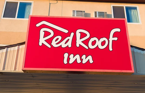 Cameron Eua Novembro 2022 Red Roof Inn Sinal Exterior Logotipo — Fotografia de Stock