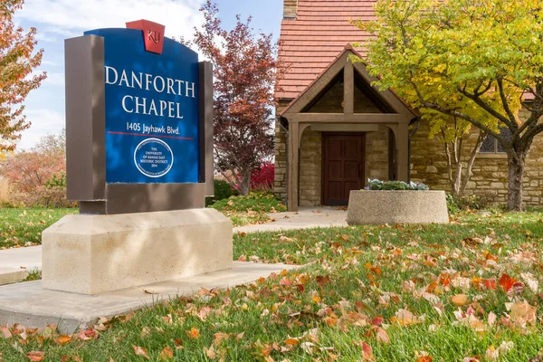 Lawrence Usa November 2022 Danforth Chapel Campus Kansas — 스톡 사진