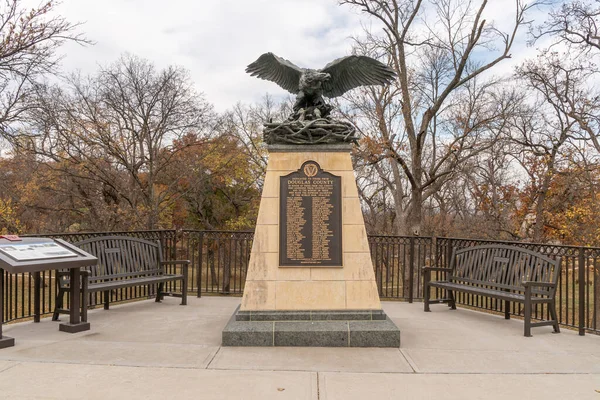 Lawrence Eua Novembro 2022 Estátua Águia Vitória Campus Universidade Kansas — Fotografia de Stock