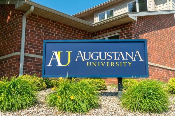 Sioux Falls Eua Julho 2022 Assinatura Entrada Campus Augustana College — Fotografia de Stock