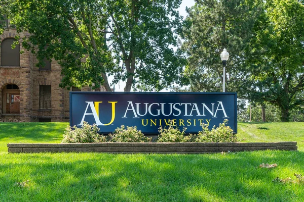 Sioux Falls Usa Lipiec 2022 Znak Wstępu Kampusu Augustana College — Zdjęcie stockowe