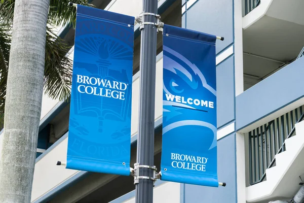 Davie Usa Juli 2022 College Banner Campus Van Het Broward — Stockfoto