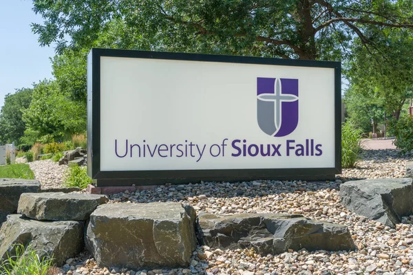 Sioux Falls Usa Luglio 2022 Segnale Ingresso Campus Dell Università — Foto Stock