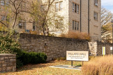 MANHATTEN, KS, USA - NOVEMBER 3, 2022: Willard Hall and Mark A. Chapman Gallery on the campus of Kansas State University.