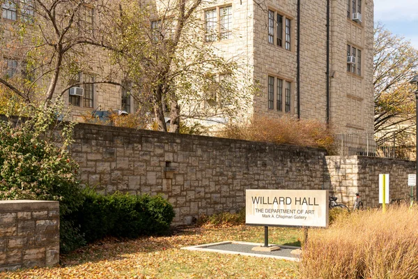 MANHATTEN, KS, USA - NOVEMBER 3, 2022: Willard Hall and Mark A. Chapman Gallery on the campus of Kansas State University.