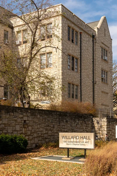 MANHATTEN, KS, USA - NOVEMBER 3, 2022: Willard Hall and Mark A. Chapman Gallery on the campus of Kansas State University.