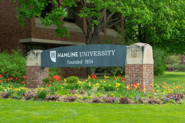 Paul Usa Mai 2023 Eintrittsschild Der Hamline University — Stockfoto