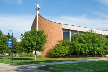 MITCHELL, SD, ABD - 23 Haziran 2023 Dakota Wesleyan Üniversitesi Ana Şapeli.