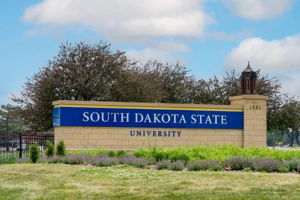 Brookings Usa Giugno 2023 Muro Ingresso Campus South Dakota State — Foto Stock