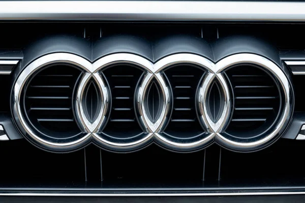 Hudson Usa April 2023 Detailní Záběr Audi Gril Logo Ochranné — Stock fotografie