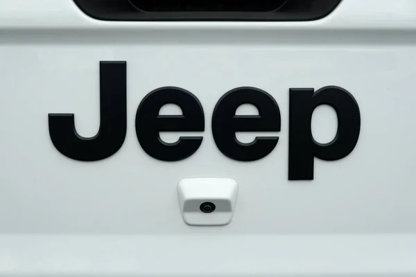 Stillwater Estados Unidos Julio 2023 Jeep Primer Plano Logotipo Marca — Foto de Stock