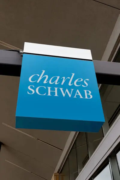 Woodbury Eua Novembro 2023 Charles Schwab Sinal Escritório Serviços Financeiros — Fotografia de Stock