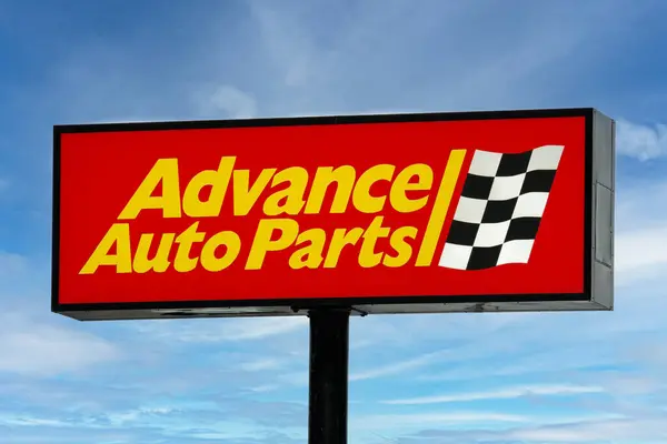 Novo Richmond Eua Dezembro 2023 Advanced Auto Parts Exterior Logotipo Imagem De Stock