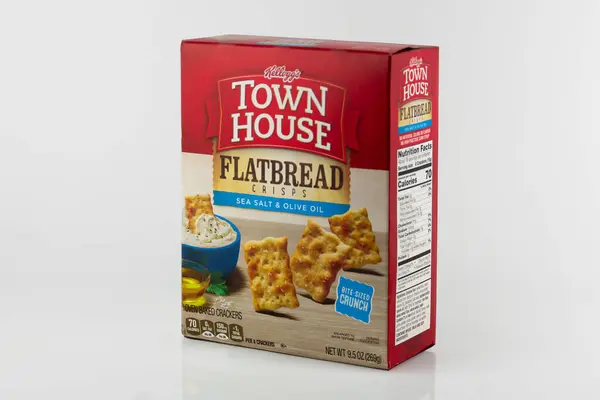 North Branch Usa January 2024 Kellog Town House Flatbread Crisps Stock Picture